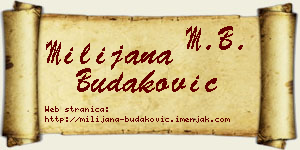 Milijana Budaković vizit kartica